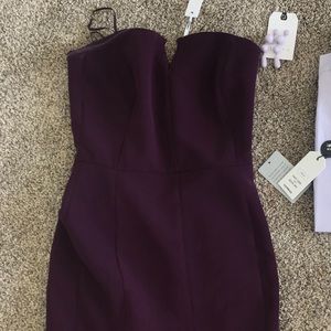 Mid length plum dress